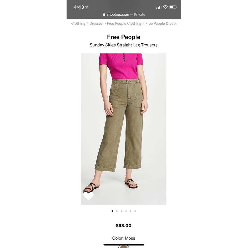 Like NEW Free People Sunday Skies Trouser